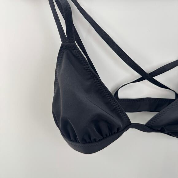 Norma Kamali Bra Double Strap Jog Bra Women's Black‎ Size Large NWT - Picture 6 of 11